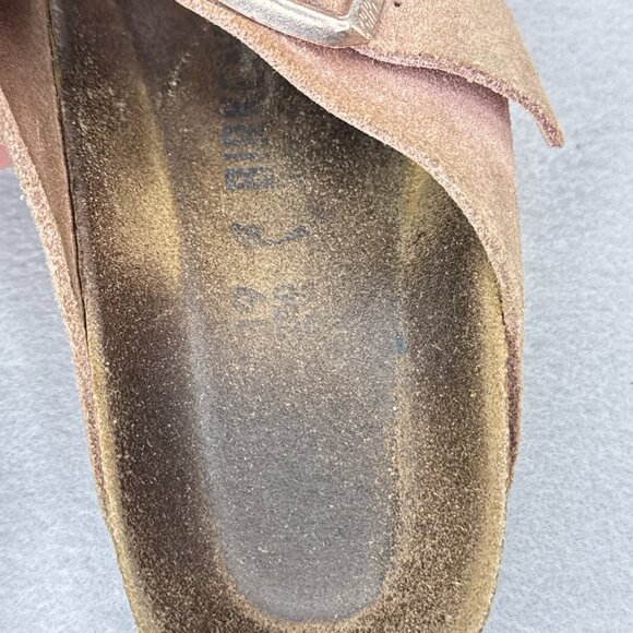 Birkenstock Arizona Suede Leather Pink Sandals EU 39 US 8 8.5 Women Rose Gold - Picture 12 of 15